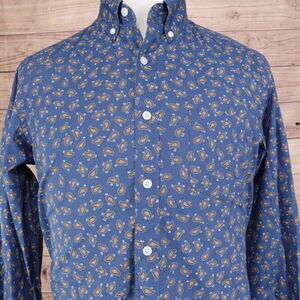 J CREW MERCANTILE FLEX SLIM FIT PAISLEY BUTTON DOWN SHIRT MENS SIZE M MEDIUM